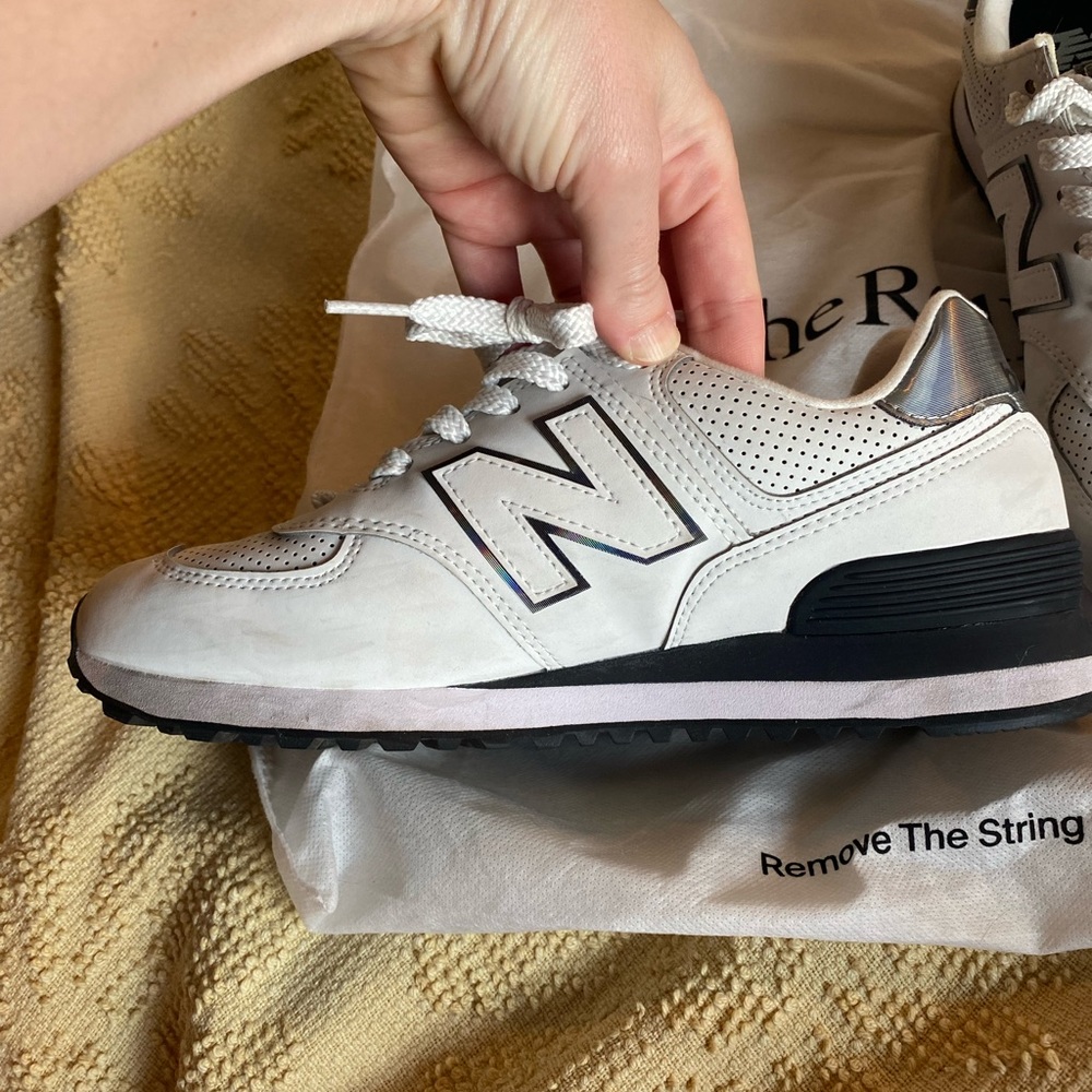 New Balance white sneakers